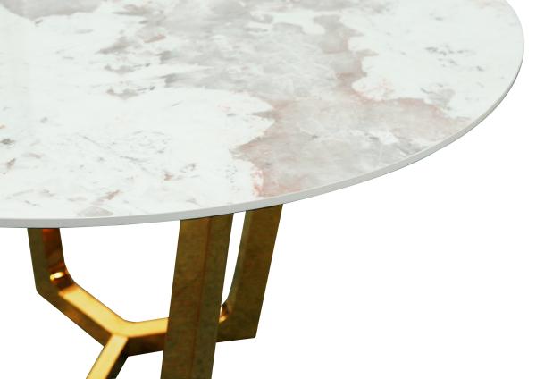Practical Modern Round Dining Table , Multifunctional Marble Top Side Table