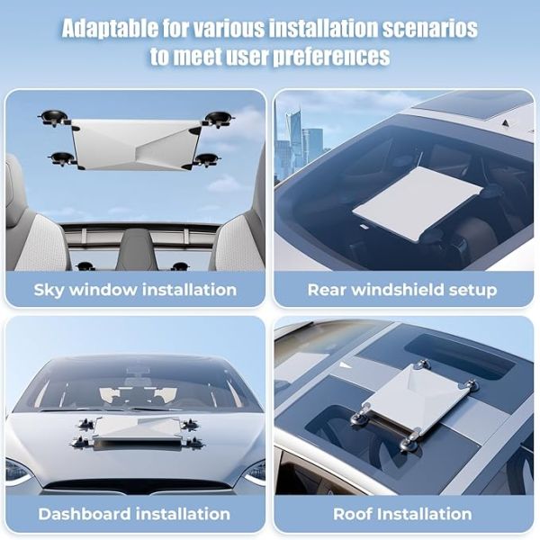 Heavy-Duty Suction Cup Car Mount for Starlink Mini, Secure Vehicle Roof Adapter Kit for Driving