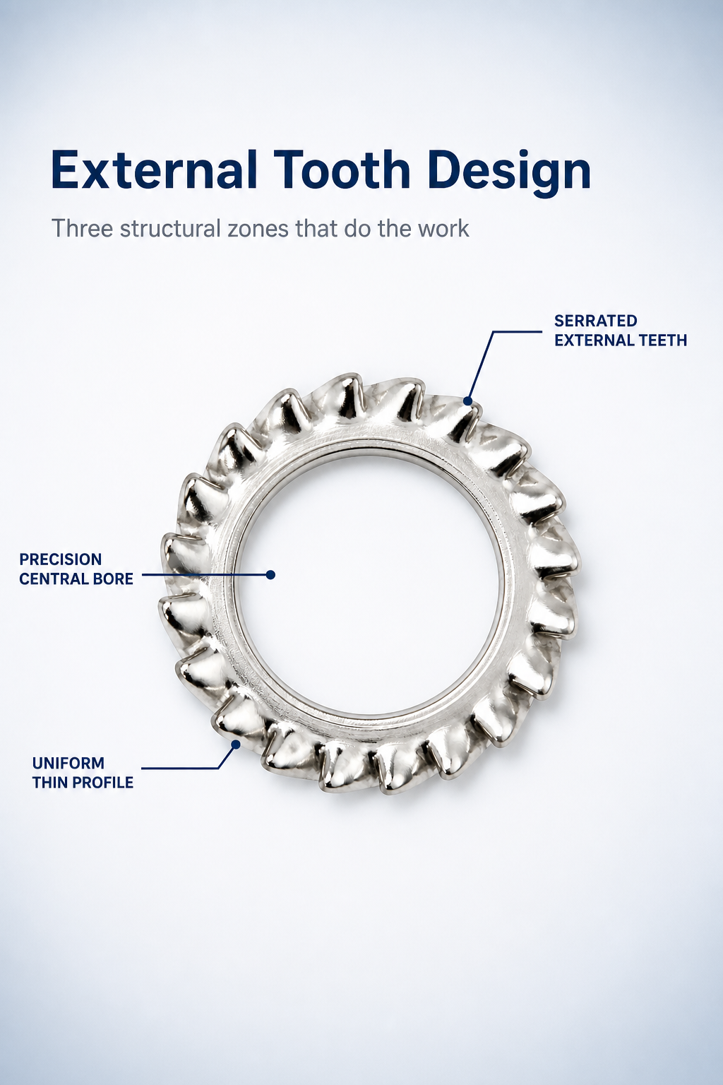 304 stainless steel multi-tooth locking washer internal and external serrated locking washer M6/M8/M10 fastener