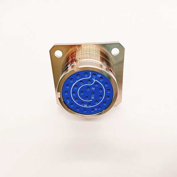 Y3A II-1832ZK10 32 Pin Socket Bayonet Lock Flange Mount Circular Connector 