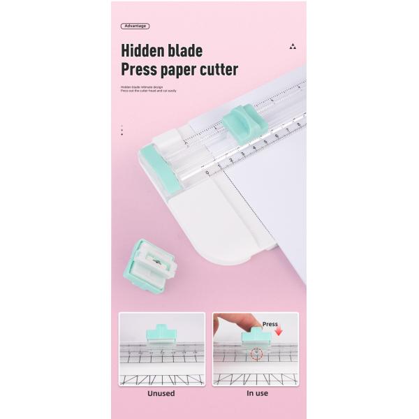 Portable Plastic A5 Paper Cutter ZEQUAN Multifunctional Trimmer with Manual Operation