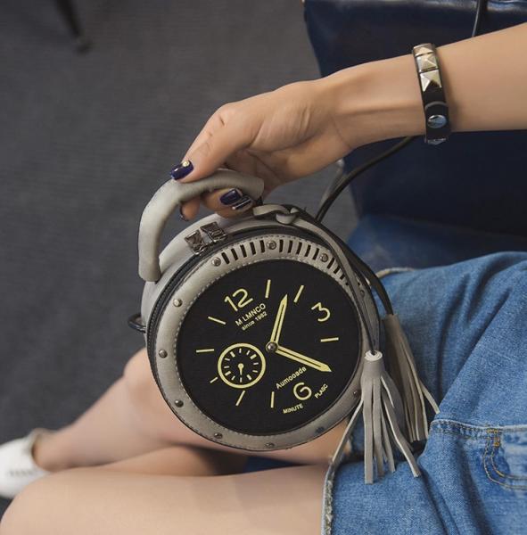 2016 summer new Miss Han Ban PU packet round clock fashion women's singles shoulder bag