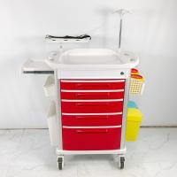 Chariot médical sur roues, chariot médical hospitalier avec crochets latéraux