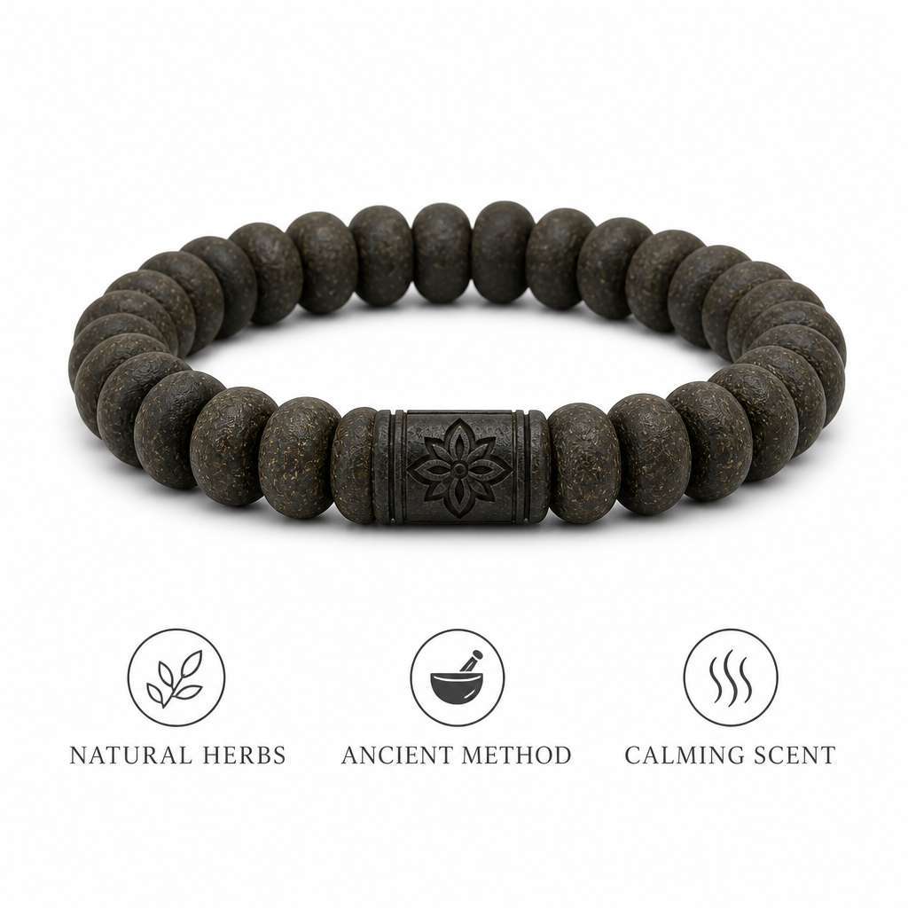 Handmade Natural Herbal Incense Bead Taoist Bracelet with Subtle Scent Crafted by Ancient Method