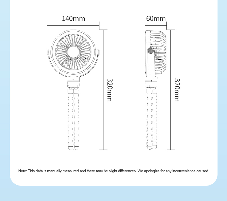 Wholesale Tailor Battery Capacity Flexible Arms Stand Rechargeable USB Portable Octopus Cooling Fan with LED Light