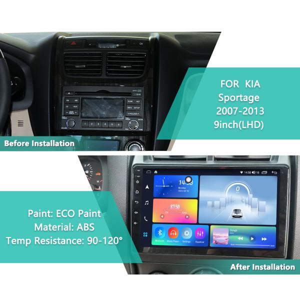 Kia Sportage Cars Head Unit Matten Black 2007-2013 Automotive Head Unit