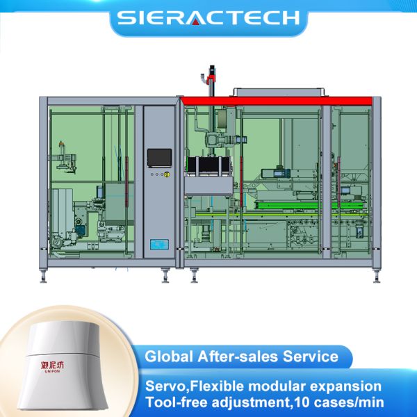 Automatic Mud Mask Case Packing Machine with Servo Collation and Cosmetic Packaging Automation System