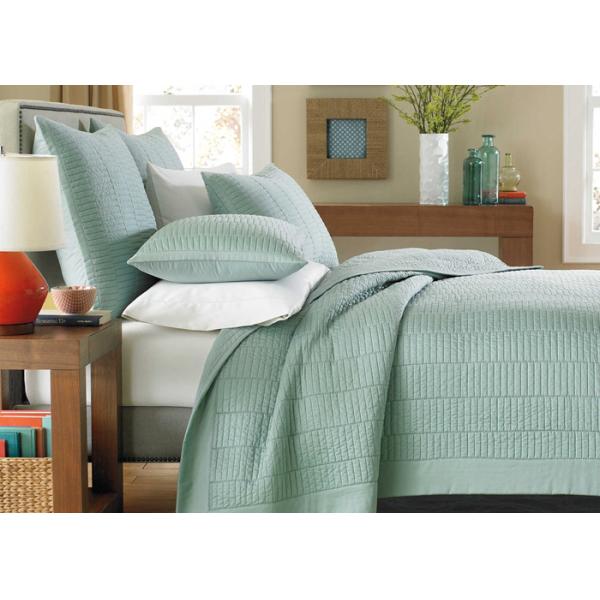 European Style Cotton Full Size Bed Quilt , Real Simple 3Pcs King Size Bed Quilts