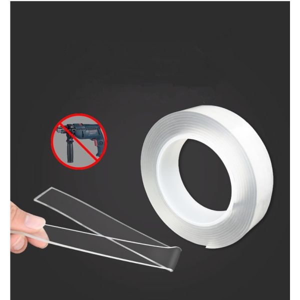 High Quality Strong Sticky Transparent Adhesive Tape Masking Cuttable Double Stick Heavy Duty Nano Grip Tape Household Office