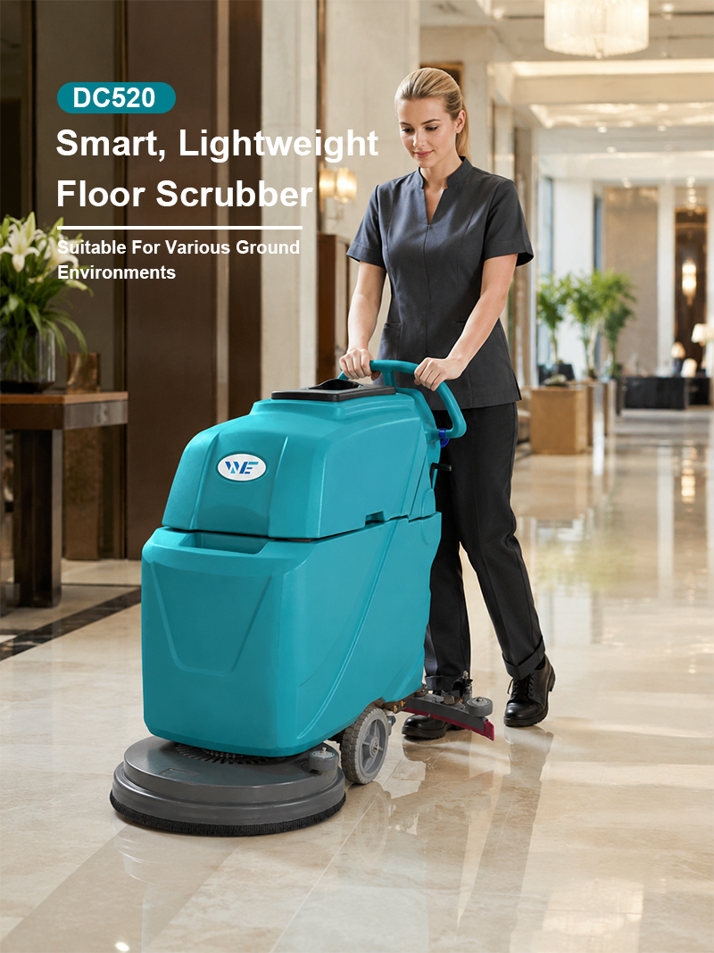 Electric Commercial Hand Push Scrubber Machine Industrial Granite Floor Cleaning Machine for Warehouse Sport Hall