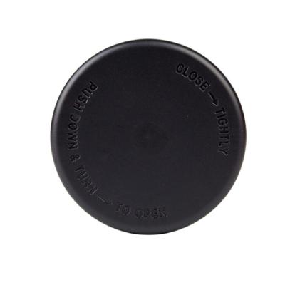 1oz 2oz 3oz 4oz 5oz 6oz Tampa de plástico resistente a crianças Frasco de vidro Tampa preta PP ABS