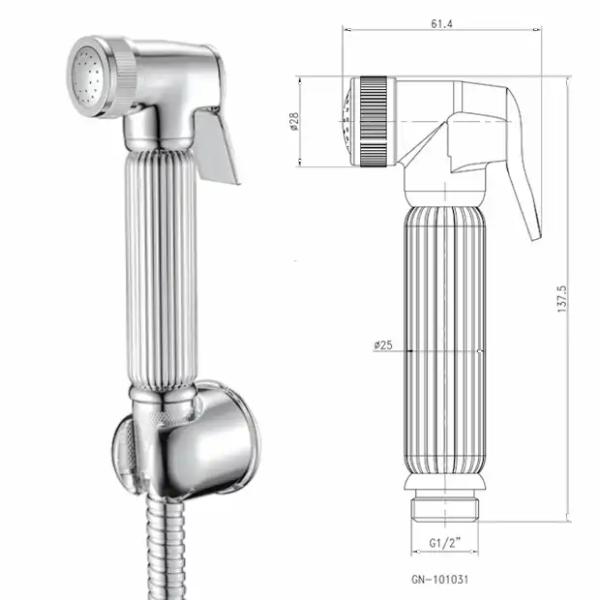 Устойчивый пластик настенный цинковый кронштейн Душ Шатаф Ручной спрей ванна Бидет кран