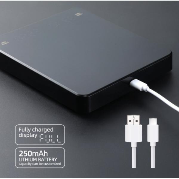 LED Display Kitchen Scale with Touch Screen Timer Function and Customized OEM Product weight 298g Digital Coffee Scale