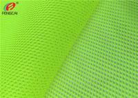 Tela respirable del material fluorescente del verde de la tela de malla del efecto para los paños de la seguridad