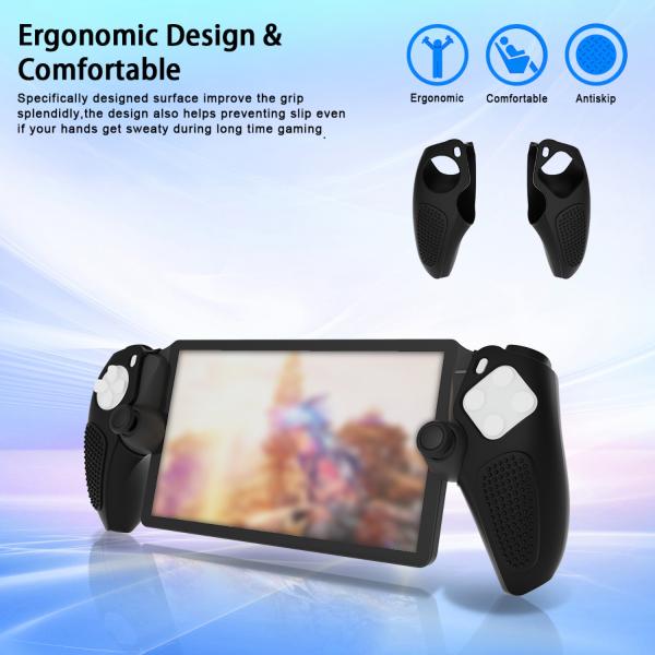 Travel Case Set with thumbstick Grip Caps Tempered Glass Screen Protector  Silicone cover for PS Portal