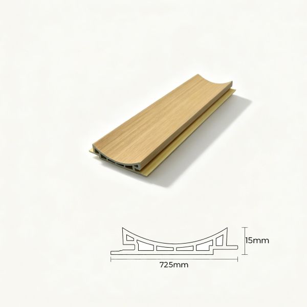Hollow Concave Waterproof PVC Fluted Wall Panels Easy Install Cladding Design for Facade Showroom Applications