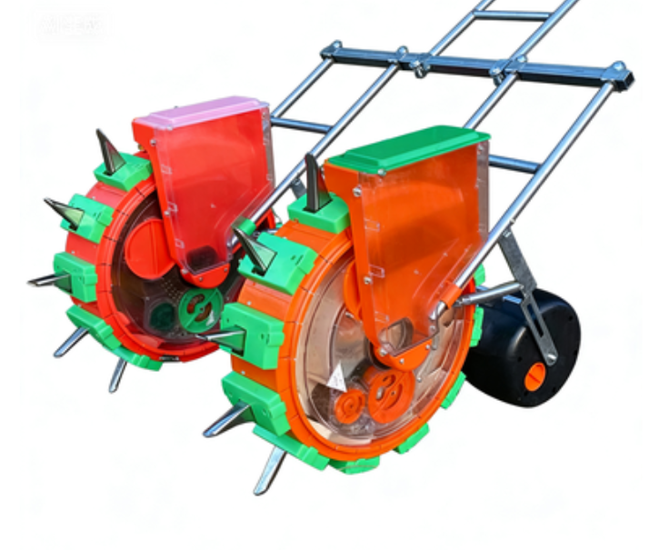 Two Row Manual Seeder Machine Double Row Planter Versatile Precise Planting Device