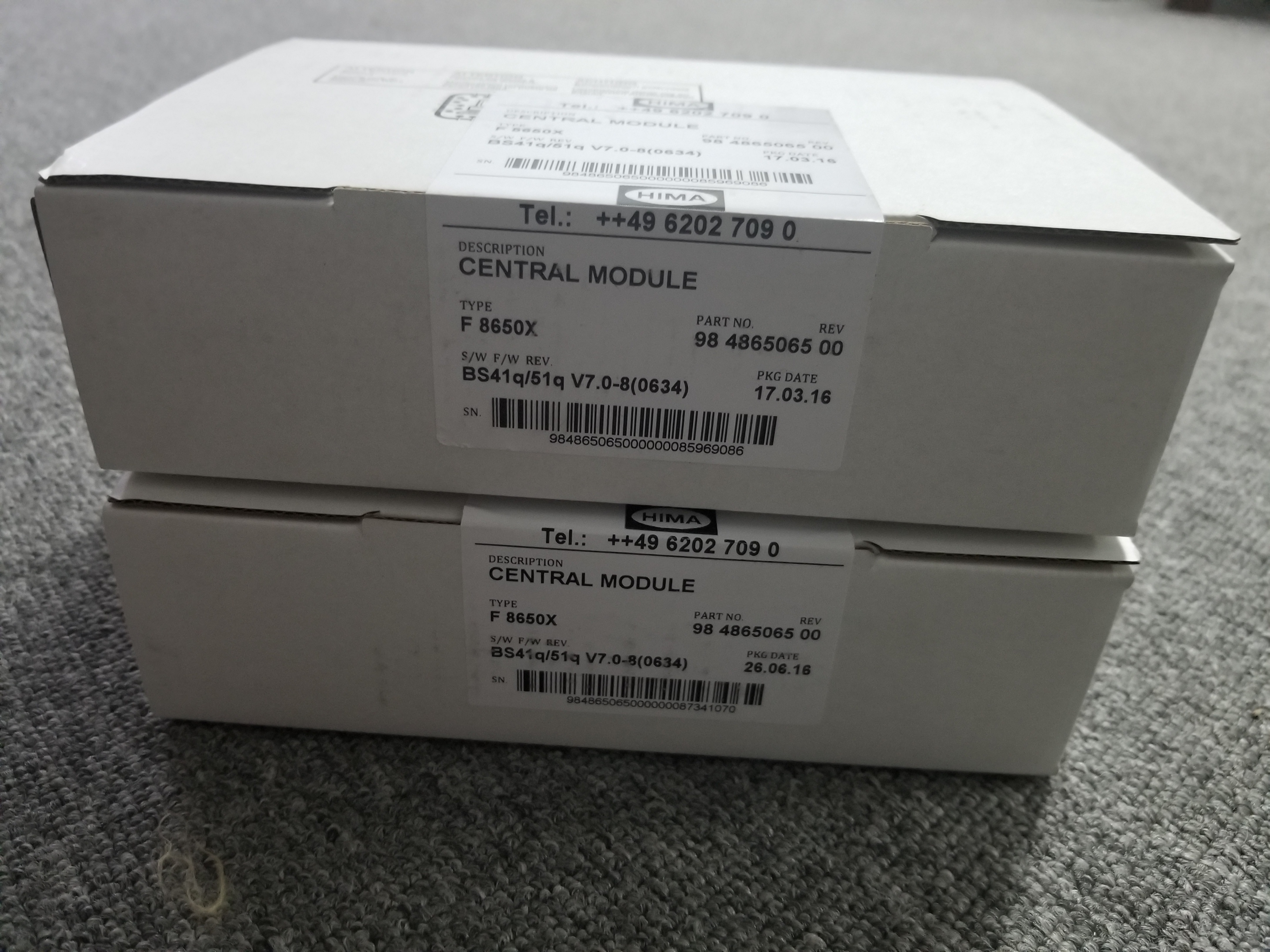 F2201 Hima Safety PLC Controller Limit Switch с коротким поршневым поршневым насосом