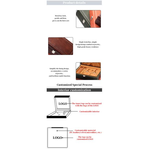 Portable Spacious Space Faux Leather Jewelry Luxury Buckle Organizer for Travel