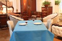 Toalhas de mesa de papel azuis do GV FDA 3Ply, tampa de tabela impermeável retangular