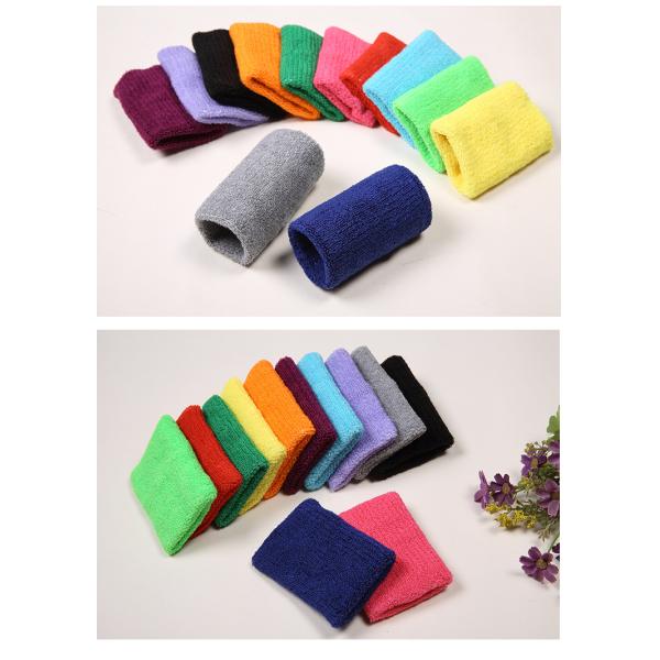 8*5cm 8*15cm Cotton Sweat Wristbands Basketball Wrist Sweatbands