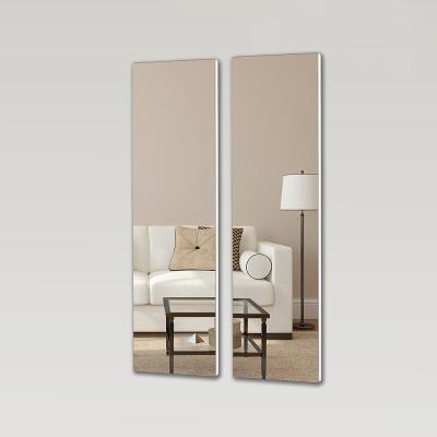 Espelho Frameless 3mm da composição do corpo completo fixado na parede densamente