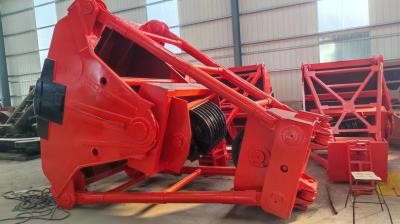 Sistema hidráulico de caçamba de tamanho médio para agarrar materiais irregulares