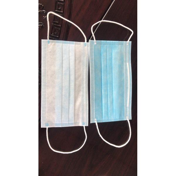 3 Ply Disposable Face Mask Blue Color Anti Bacteria