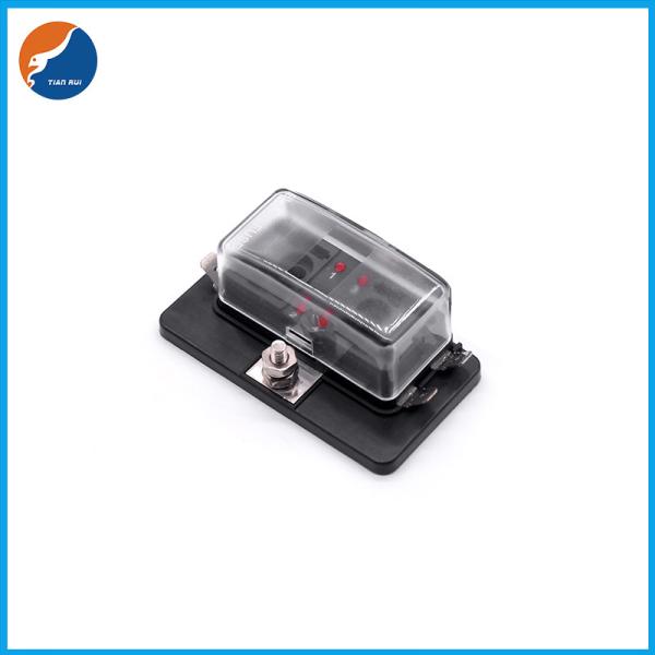Button Pom 4 Poles ATO ATC Automotive Car Blade Fuse Block With Copper Connect Terminals