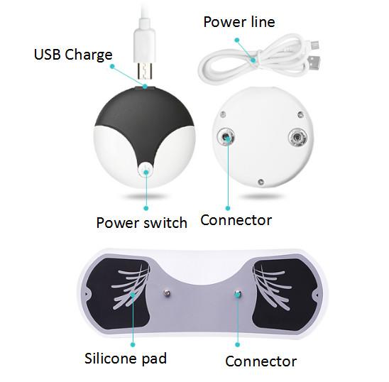 Bluetooth 4.0 Mini Therapy Massager / Full Body Muscle Massager Black White