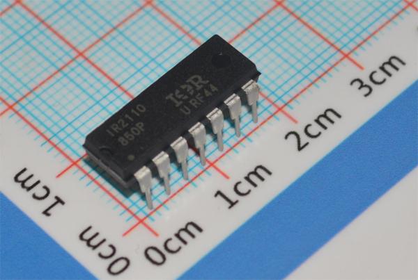 IR2110PBF Integrated Circuit 600V High-Low Driver 2A Peak Current 10V-20V Logic 500ns Rise Time Package / Case 14-DIP (0.300, 7.62mm) -40°C to +125°C