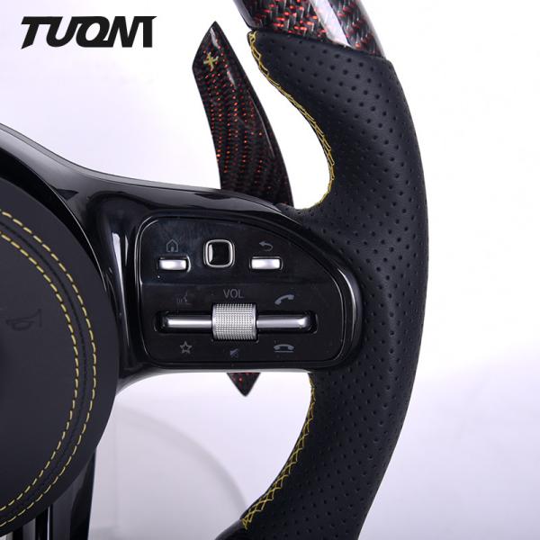 Special Red Carbon Fiber Mercedes Benz Steering Wheel PU Leather OEM
