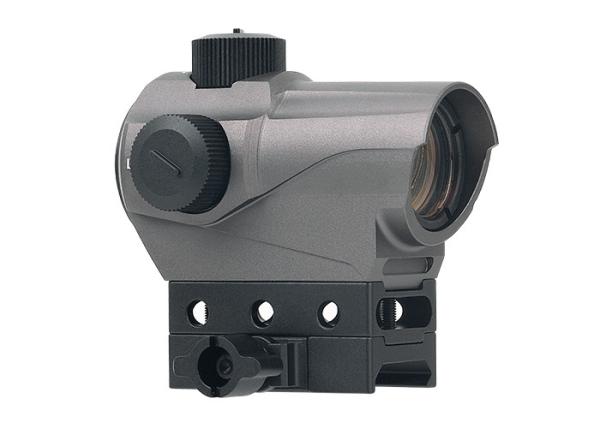 Hunting Red Dot Riflescope / D10 Red Dot Sight 1.5 MOA Manual Key Switch With 20mm Riser Mount Gray