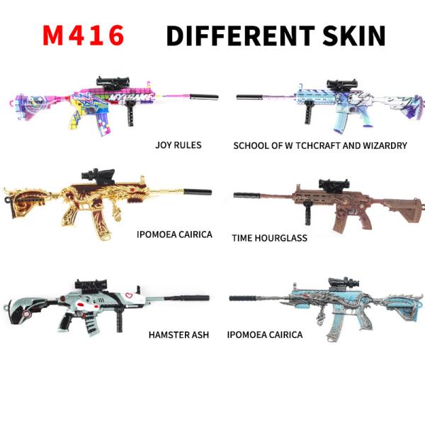 22CM Zinc Alloy Standard Gun Model Keychain M416 Golden Keel