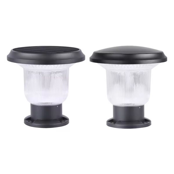LED Solar Pillar Light With High-Efficiency Solar Panel Long Battery for Fence & Driveway