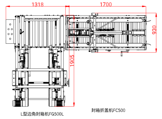 Energy Saving Packing Production Line 48 - 72mm Tape Packaging Line Equipment