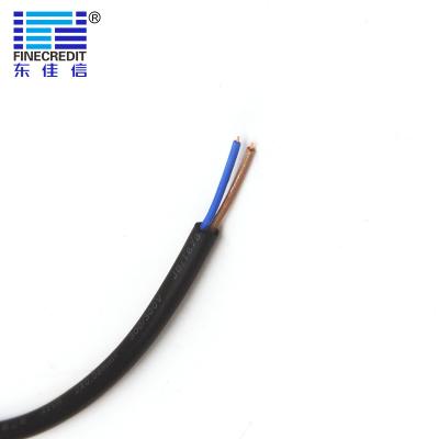 cabo elétrico flexível H05VV-F RVV 450/750V do PVC do condutor do cobre 2x1mm2