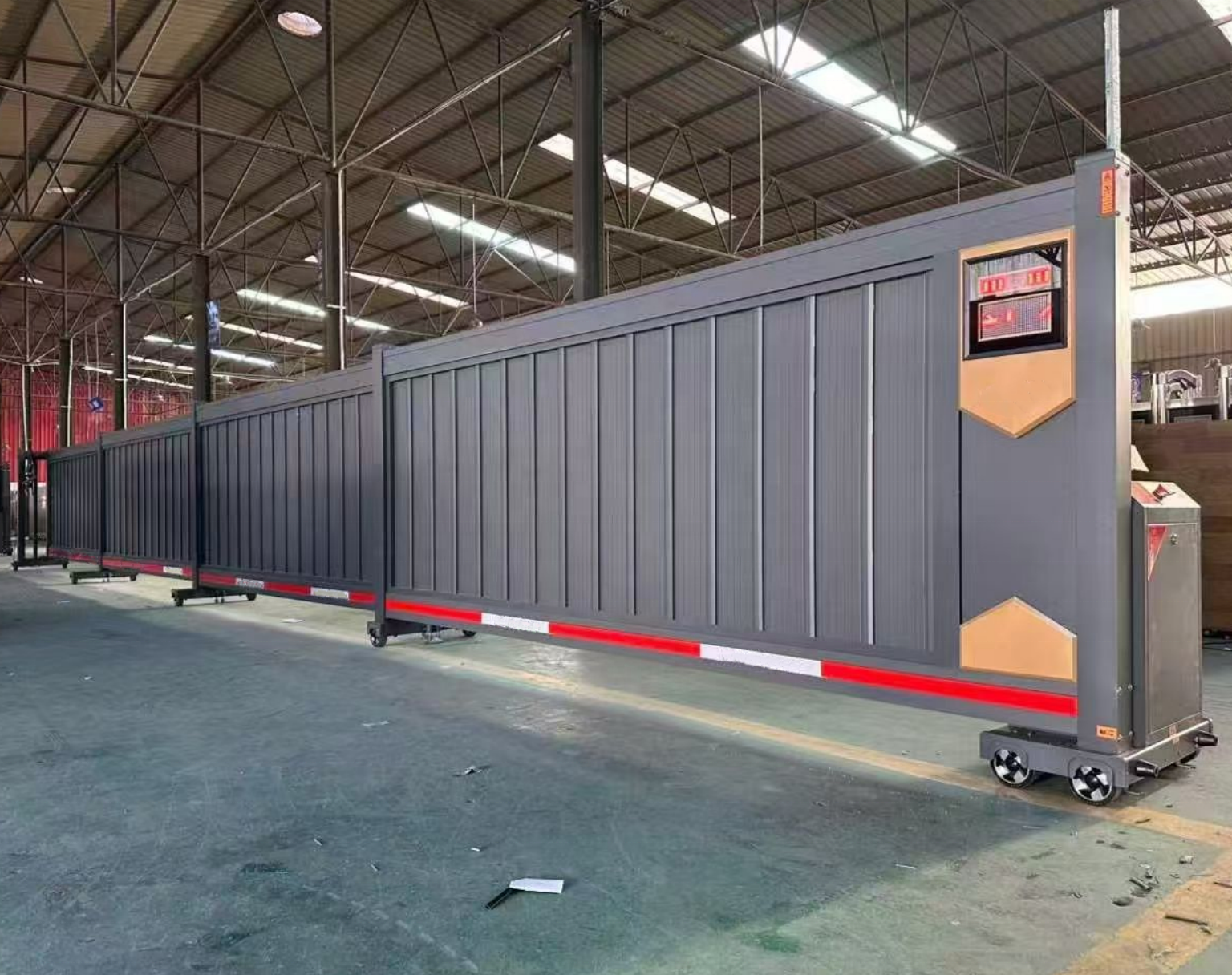 Automatic Telescopic Gate Electric Retractable Industrial Sectioned Sliding Gates for Apartment & Outdoor Use Trackless Design