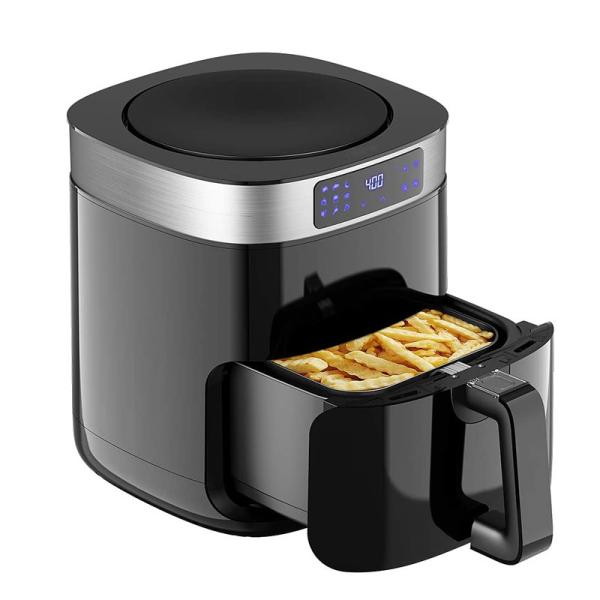 Small Kitchen Electric Home 8L Digital Air Fryer 1700W Cooker Stainless Steel Dual Basket Zone
