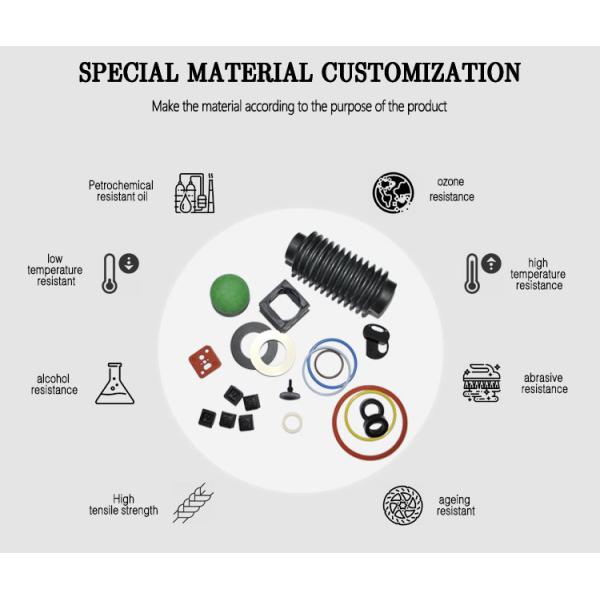 Черная резина склеивается с металлом Fkm / Nitrile / Epdm / Силикон 70 Shore A резиновый пломба