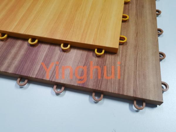 Indoor Sports Event Venues Flooring Interlocking Mould Resistant Plastic Solid Wood Flooring