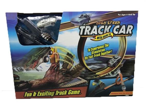 43  Stunt N Go Toy Racing Car Track System With 2 Alloy Cars 2 Launchers