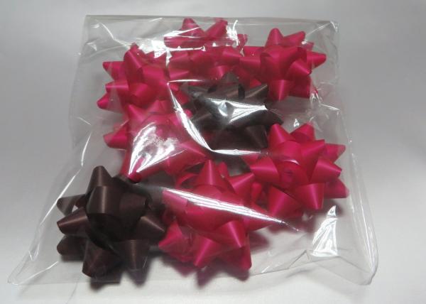 Multi material and colors christmas bow ribbon , 2” - 4 curling ribbon bows
