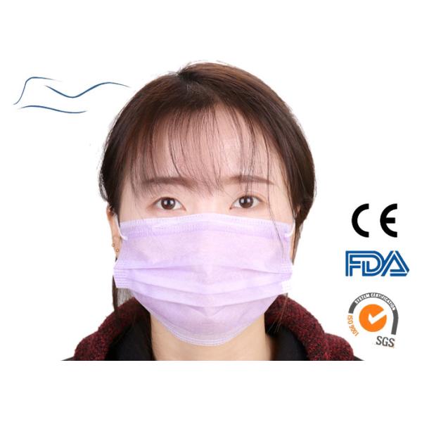 Cheap 3 Ply Pink Non-woven Dental Surgical Disposable Face Mask With Earloop