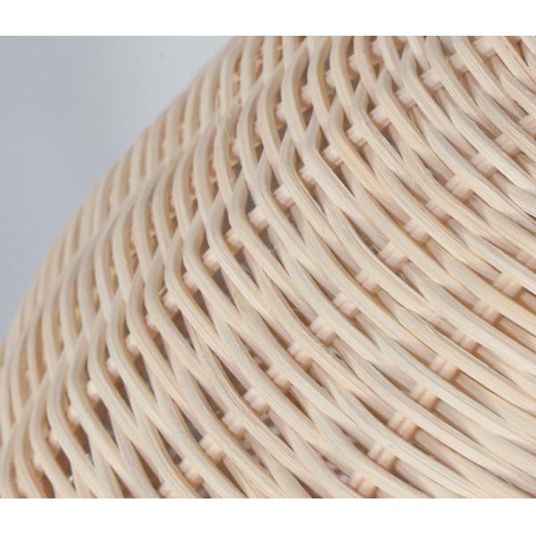 Lumière à pendentif en tissu de rotin brun