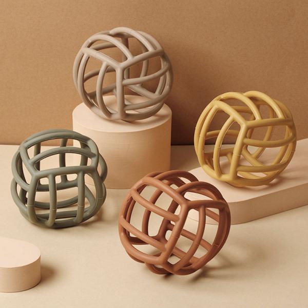 Bola estupenda Toy Silicone Soft Rubber Ball del silicón de la dentición del bebé de la categoría alimenticia del fuego