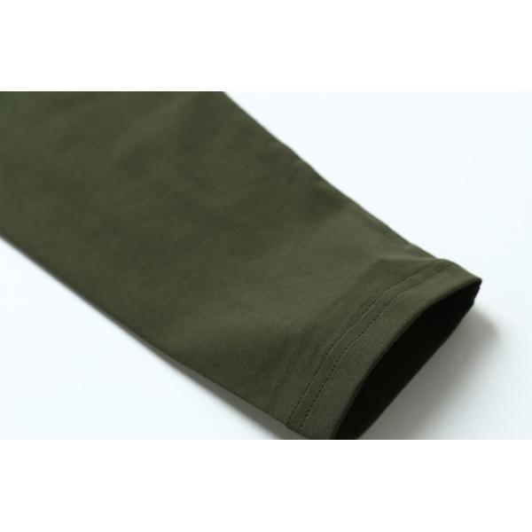 Green Long Sleeve Men's T - Shirts Casual V Neck Blank Cotton Keep Warm