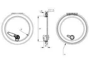 Ventana marina redonda de aluminio y acrílico, estanca, escotillas de cubierta, resistente a la corrosión