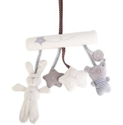 Baby rabbit car hanging music bed around safety seat hanging piece plush toy baby toy lathe hanging