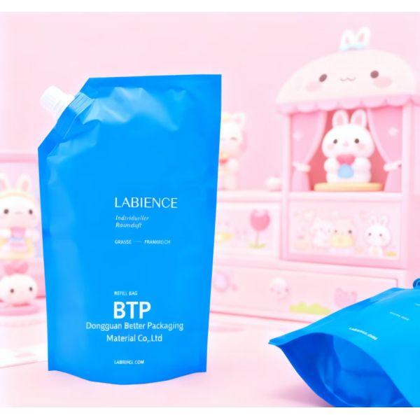 Customized 100ml 500ml 1L Colorful Plastic Stand up Spout Pouch with Spout Biodegradable Gravure Printing for Shampoo Soda Juice